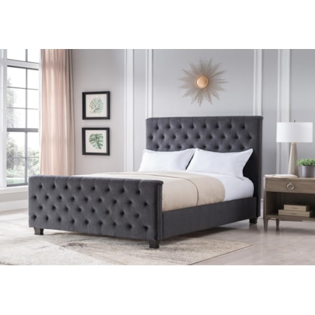 King Size Upholstered Bed